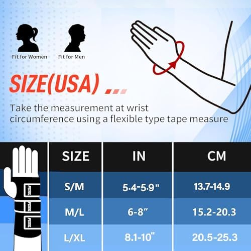 FEATOL Carpal Tunnel Wrist Brace Night Support, Adjustable Left Hand Brace