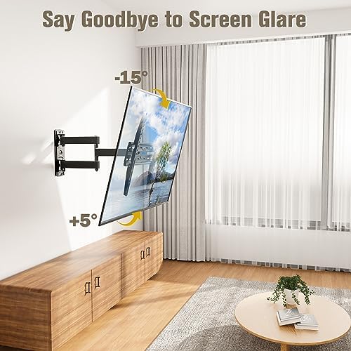 Mounting Dream TV Wall Mount Swivel and Tilt for 26-55 Inch TV up to 60 lbs