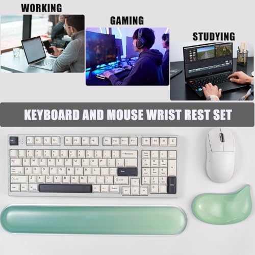 Gel Keyboard and Mouse Wrist Rest Set,Wrist Support for Computer Keyboard