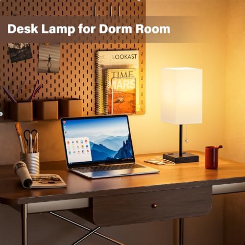 Fenmzee Bedside Lamp for Bedroom Set of 2 - Table Desk Lamp for Nightstand