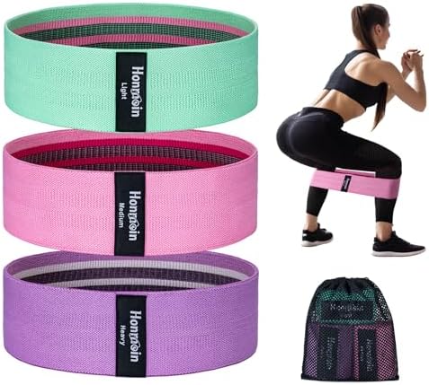 Resistance Bands for Working Out, 3 Levels Fabric Exercise Bands Set