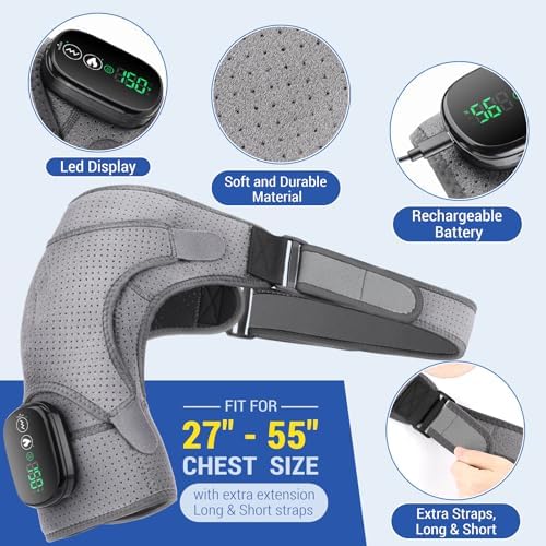 Shoulder Heating Pad with Massage , Shoulder Massager for Pain Relief
