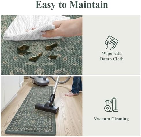 KIMODE Kitchen Mats for Floor Cushioned Anti Fatigue,Kitchen Rugs Sets of 2