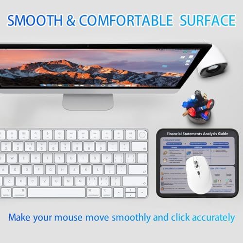 Accounting Financial Statement Mouse Pad, Balance Sheet Income Statement Cash Flow Cheat Sheet Desk Mat, Non-Slip Smooth Mousepad for Accountants CPA Bookkeepers
