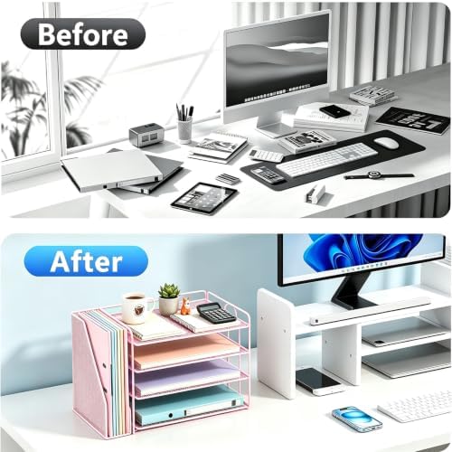 gianotter 4-Tier Paper Organizer With Magazine Holder