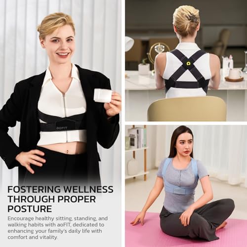 aoFIT Posture Corrector for Back Support: Shoulder Posture Brace for Upper Lower Back Pain Relief
