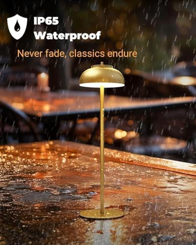 Cordless Table Lamps, Rechargeable LED Touch Lamp, Gold, 4 Pack