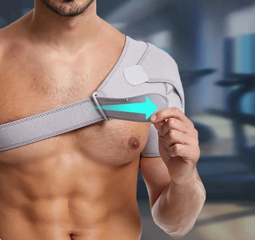 Shoulder Brace, Rotator Cuff Support Brace with Ice Pack Insertion Capability, Pressure for Preventing Strains and Dislocation, Alleviating Shoulder Pain, Adjustable Fit for Men and Women
