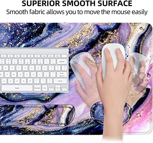 Large Mouse Pad with Wrist Rest, 4-in-1 Wrist Rest for Keyboard and Mouse
