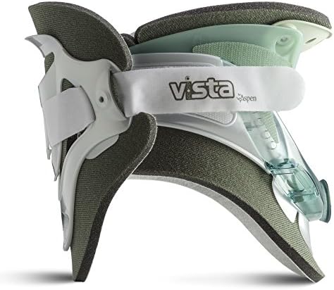 ASPEN Vista Cervical Collar - 2-Piece Neck Brace for Restricting Cervical Motion -Relieves Neck Discomfort and Spine Pressure - Soft Cotton Padding - 6 Height Adjustments