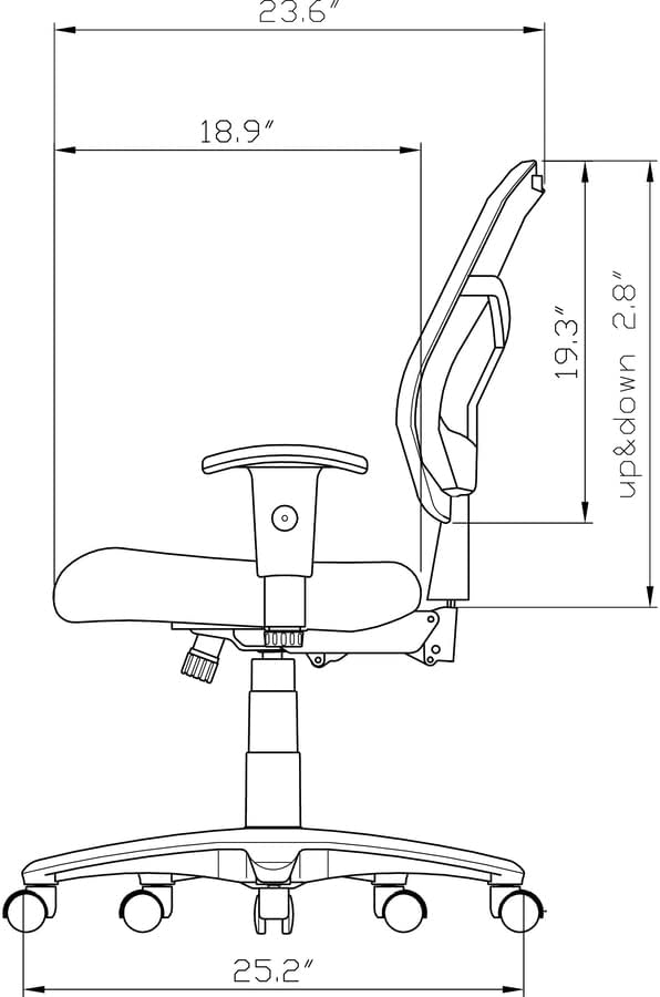 Lorell, LLR86201, ErgoMesh Series Managerial Mid-Back Chair