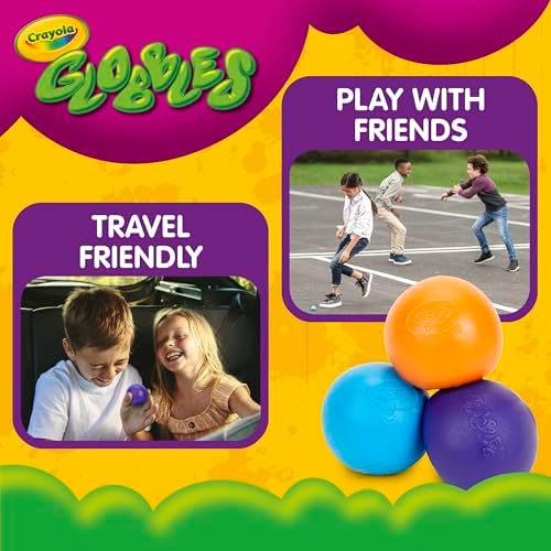 Crayola Globbles Fidget Toy (6ct), Sticky Stress Ball for Adults & Kids, Squishy Balls, Calming Sensory Gifts for Stress Relief