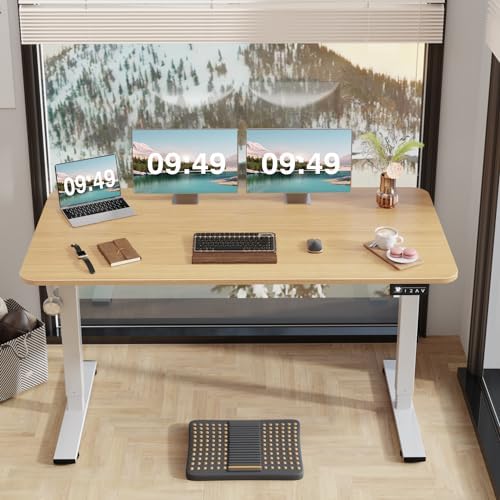 Furmax 55 Inches Electric Height Adjustable Standing Desk Home Office Desk