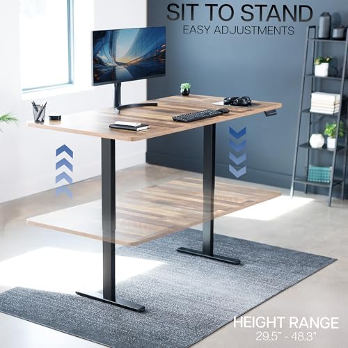VIVO Reclaimed Wood 71 x 36 in Standing Desk, DESK-KIT-E2B7P-36