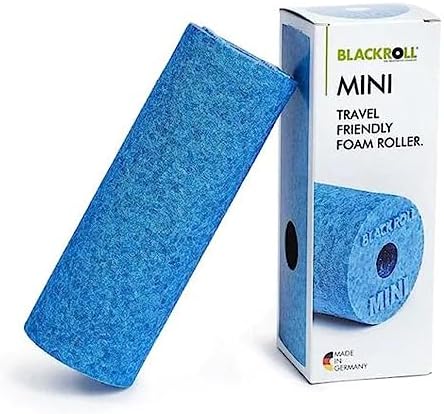BLACKROLL - Mini Foam Roller, Massage Tool for Feet, Hands, and Arms, Ideal for Travel Size and Targeted Myofascial Release, for Exercise, Massage, and Muscle Recovery, 6" x 2", Azure