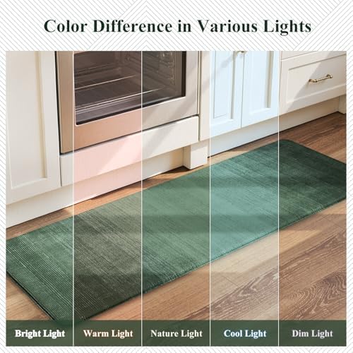 KIMODE Anti Fatigue Kitchen Mats for Floor,Farmhouse Kitchen Rugs Sets of 2