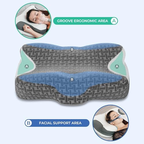 Elviros CPAP Pillow HSA/FSA for Side Back and Stomach Sleepers