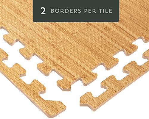 Forest Floor Farmhouse 3/8 Inch Thick Printed Foam Tiles, Premium Wood Grain Interlocking Foam Floor Mats, Anti-Fatigue Flooring – Stylish Flooring Solution