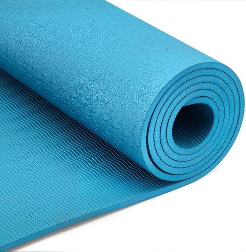 Amazon Basics 1/4 Inch Thick TPE Exercise Yoga Mat with Carrying Strap