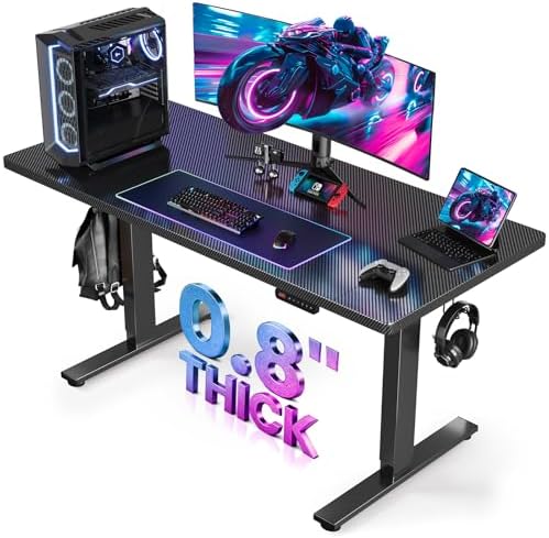 SIAGO Electric Standing Desk Adjustable - 63 x 24 Inch Sit Stand up Desk with Cable Management - 3 Memory Preset Adjustable Height Table