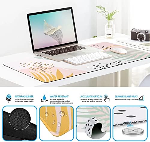 iCasso Mouse Pad for Workspace, Morandi 35.4"x15.7" Desk Protector