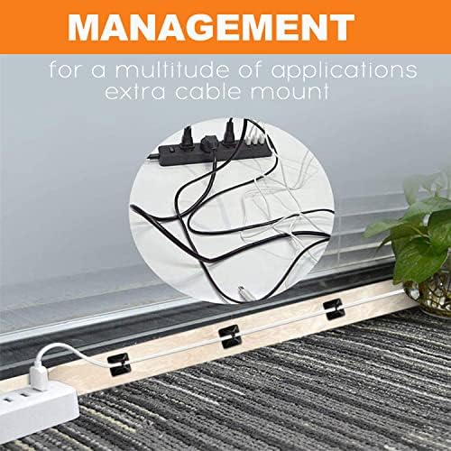 500 Pack 3/4" Zip Tie Adhesive Mounts Self Adhesive Cable Tie Base Holders with Multi-Purpose Tie wire clips with screw hole,Anchor stick on wire holder, Including 100 Pack Clips（Black）