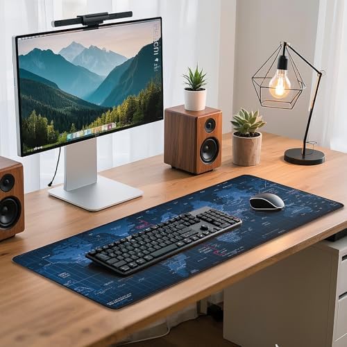 Mouse Pad Gaming - Desk Mat for Keyboard and Mouse - Large Mouse Pads for Desk, Gaming Mousepad with Non-Slip Base, Desks Pad (31.5" X 11.8") for Game, Office and Home