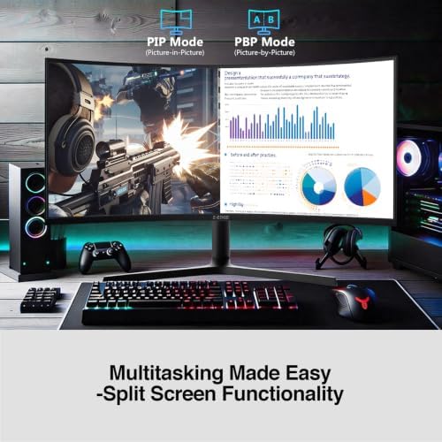 Z-Edge 34 inch WQHD 1440P Curved Gaming Monitor, 240Hz Computer Screen