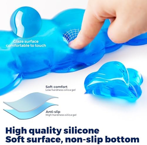 Gel Cloud Keyboard & Mouse Wrist Rest Set - Cloud Keyboard Wrist Rest Pad & Mouse Support for Office Gaming Pad Computer Laptop Ergonomic Comfortable Pain Relief- Cloud Pad Set