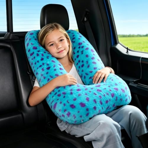 Atablyn Travel Pillow for Kids & Adults, U-Shaped Car Pillow for Long Road Trips, Neck and Head Support Pillow for Back Seat Travel, Airplane Travel Essentials