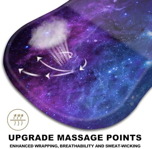 Mouse Pad Wrist Support, Ergonomic Mouse Pad with Massage Dot, Comfortable Computer Mouse Pad for Laptop, Wrist Rest Pain Relief Mousepad with Non-Slip PU Base for Office & Home, 12 x 8 in