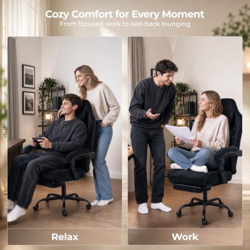 Fabric Gaming Chair with Heated Massage Lumbar Support, Pocket Spring Seat, Reclining Computer Chair with Footrest, Breathable High Back Gamer Chair, 350 lbs