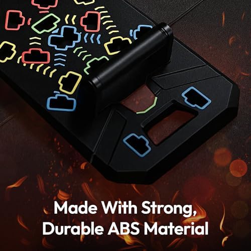 Push Up Board, 20-in-1 Foldable Pushup Board with Ergonomic Handles, Home Gym Workout Equipment for Chest, Shoulders, Triceps & Back, Portable Push Up Stand for Men & Women