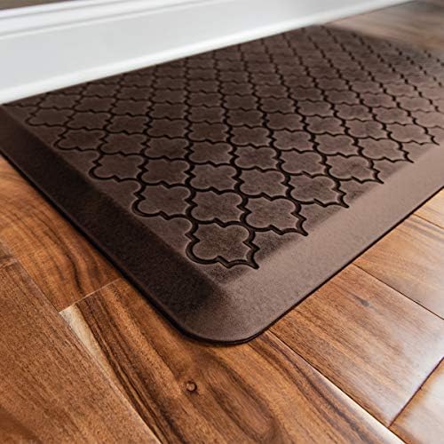 WellnessMats Trellis Collection Anti-Fatigue Floor Mat, Polyurethane – Ergonomic Support Pad for Home, Kitchen, Garage, Office Standing Desk – Water Resistant - Made in USA
