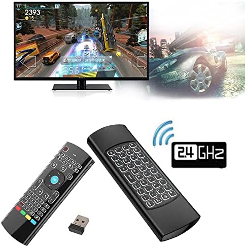 MX3 Pro Mini Keyboard Backlight Fly Remote Mouse,Android TV Remote Control,IR Learning Mini Wireless Keyboard for Android TV Box.HTPC.IPTV,Networked Set-top Box,Mini PC(Battery not Included)