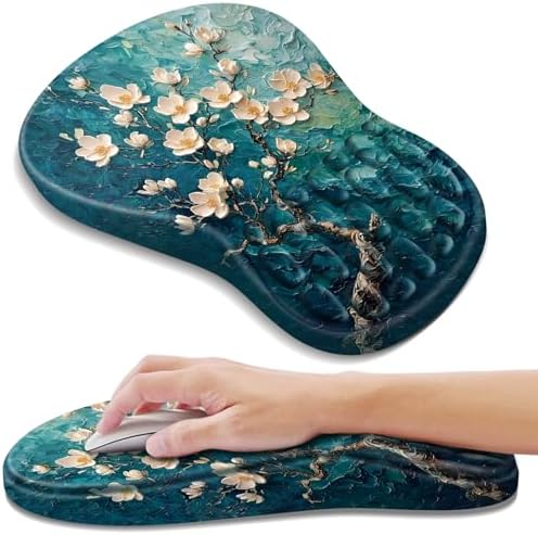 YIWEI Ergonomic Mouse Pad with Wrist Rest for Carpal Tunnel Pain Relief