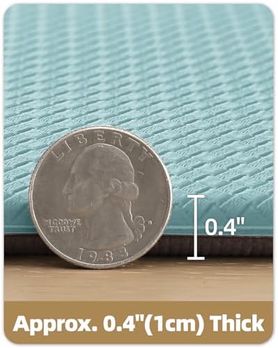 Color&Geometry Kitchen Mat for Floor 17x29+17x59 Anti Fatigue 2PCs, Teal