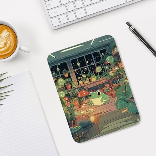 Small Mouse Pad, Mini Mouse Pad 6 x 8 Inch, Thick Rubber Waterproof Mouse Mat, Cute Mousepad for Women Men Wireless Mouse Laptops Home Office, Frog