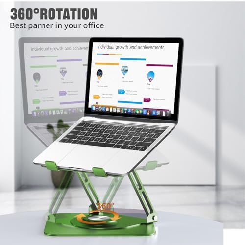 Laptop Stand for desk(360°Rotating),Aluminum laptop Riser for 10-16"Laptops