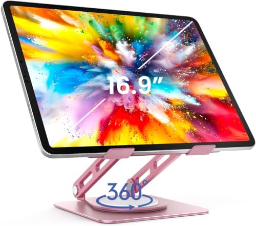 LOXP Heavy-Duty Base for Tablet Stand for Desk, Drawing Tablet Stand Pink