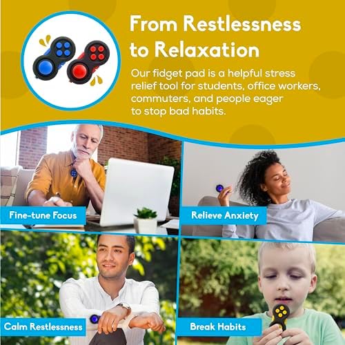 PILPOC Fidget Pad, Fidget Controller Toy Reduced Stress & Anxiety for Kids