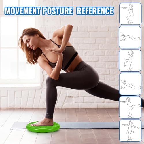 Outus 2 Pcs Balance Disc Kids Inflated Wobble Cushion