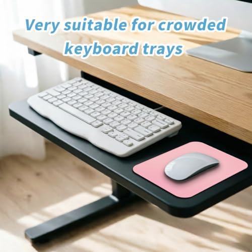 Small Mouse pad, with Edge-Sewn Design, extends Service Life by Twice, occupying the Optimal Size for the Mouse and Wrist Position. (Pink)