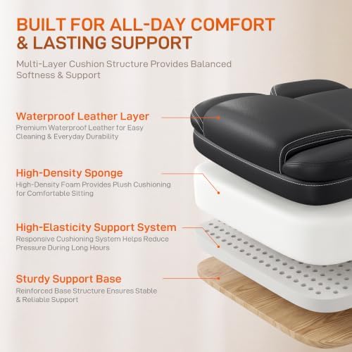 Ergonomic Office Chair, Executive Computer Desk Chair with Foot Rest, Black