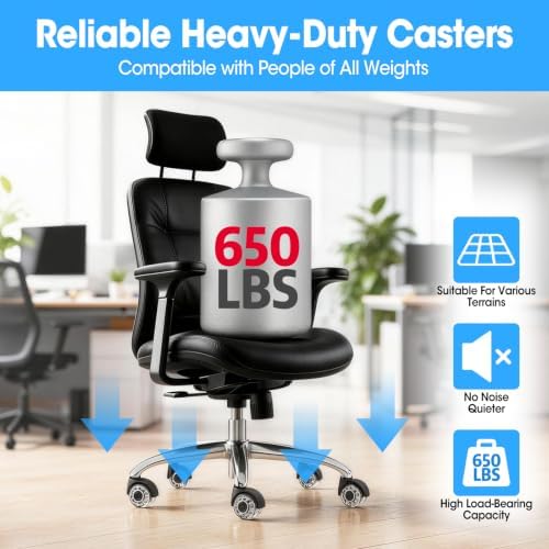 2 Inch Office Chair Wheels, Premium Set of 10 Roller Blade Casters Wheels Replacement, Heavy Duty Caster Wheels for Hardwood Floors Carpet (Not for IKEA)