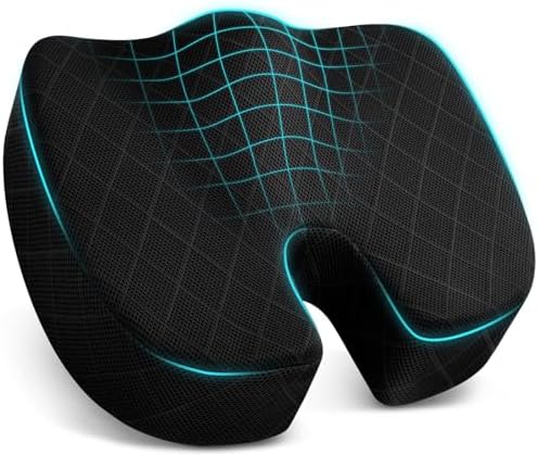 TushGuard Seat Cushion, Memory Foam Office Chair Cushion - Grey, XXX-Large