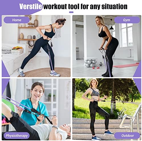 Resistance Bands with Handles for Women, 5 Level Exercise Bands