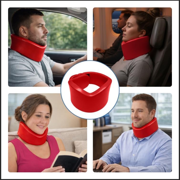 Foam Neck Support Brace, Water Resistant Cervical Collar Splints for Stabilizes Spine, Relieves Pain Pressure, Neck Injury, Soft Vinyl Surface (L)