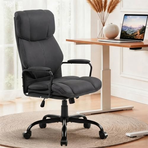 ECOTOUGE Dark Gray Big and Tall Ergonomic Executive Office Chair