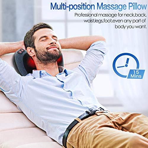 Papillon Back Massager with Heat,Shiatsu Pillow for Body Pain Relief Blue